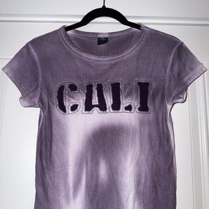 Urban Outfitters Purple Tie-Dye Ribbed Full Length Tee - Size M